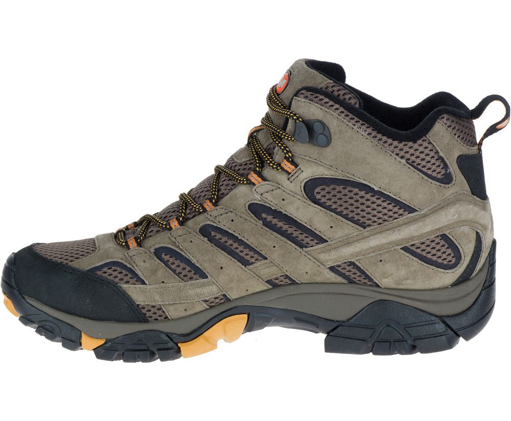 Merrell Hiking Boots Olive - Moab 2 Mid Ventilator Wide Width - Mens 91MGWFIRD